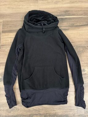 Black Funnel Neck Lululemon Fleece Pullover Jacket